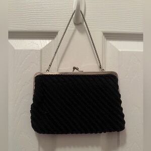 Vintage Beaded La Regale Black Evening Bag